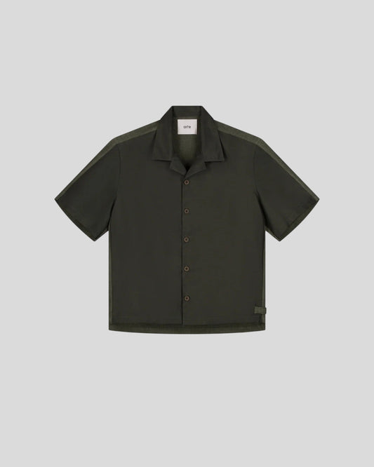 Arte || Nylon Linen Shirt - Green - M' Arte