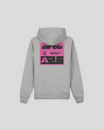 Arte || PInk Serial Hoodie - Grey - M' Arte