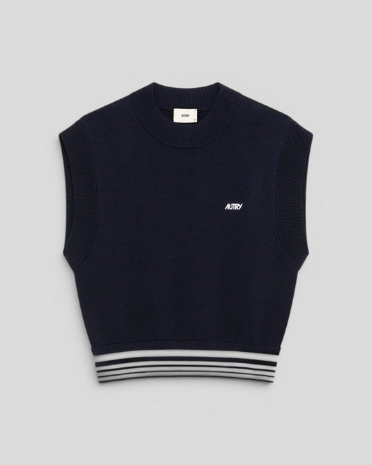 Autry || Vest Main Wom - Knit Blue Autry
