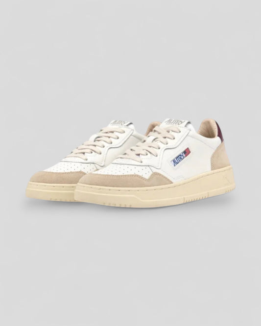 Autry || Medalist LS03 - Leat/Suede Wht/Wine - M’ Autry