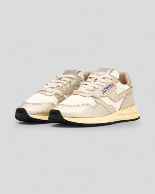 Autry || Reelwind Low Wom - AN02 White / Gold Autry