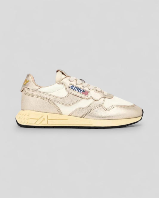 Autry || Reelwind Low Wom - AN02 White / Gold Autry