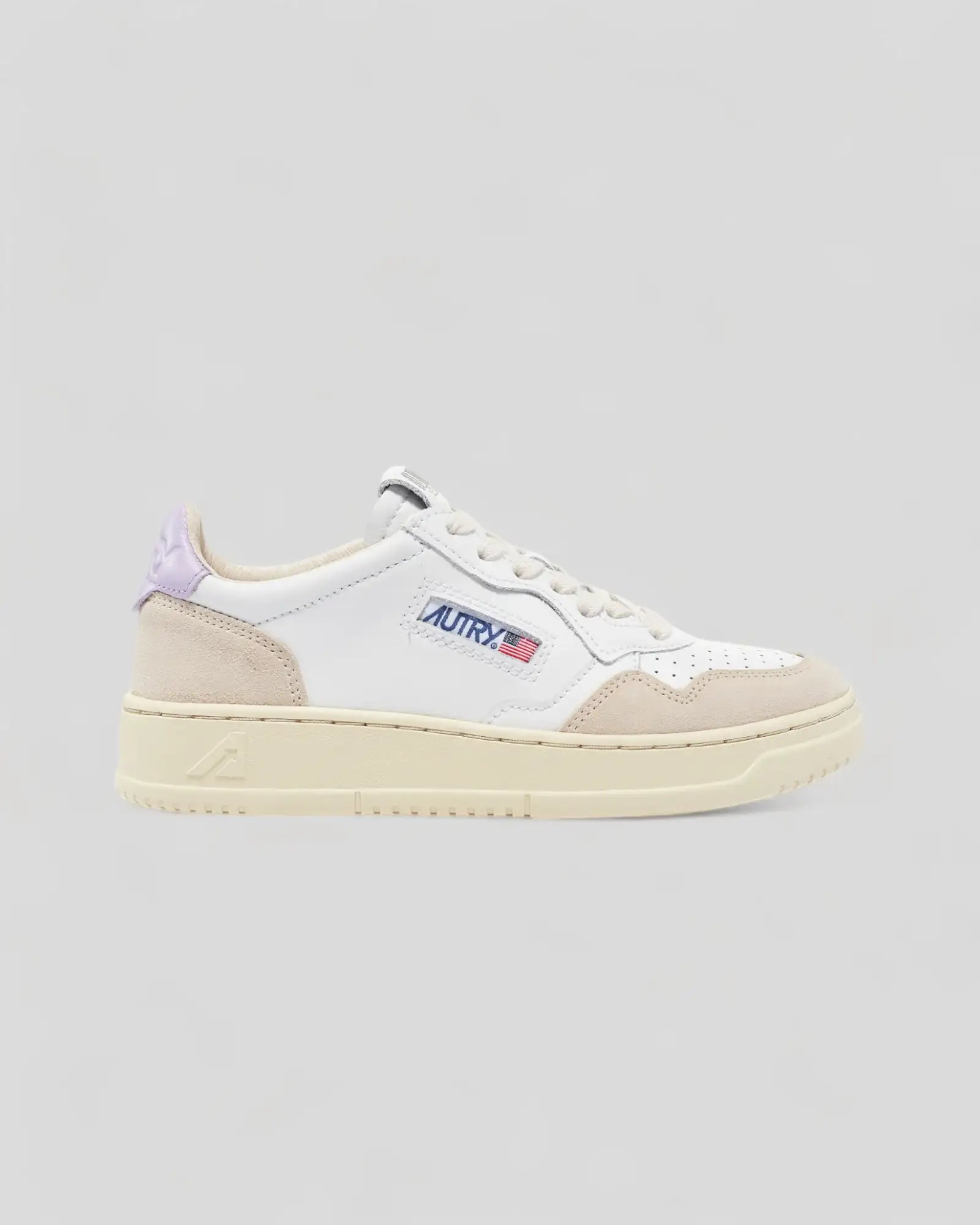 Autry || Medalist - LS68 - Leat/ Suede White/ Lilac Autry