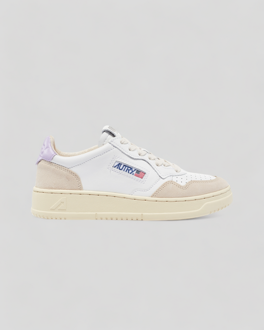 Autry || Medalist - LS68 - Leat/ Suede White/ Lilac Autry