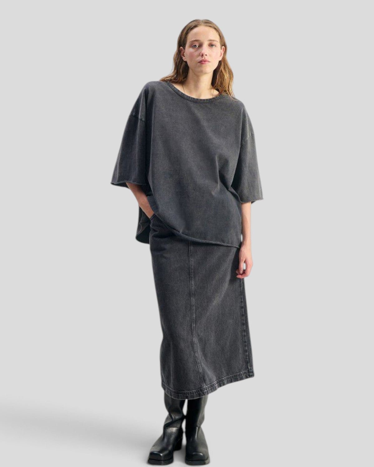 American Vintage || Afoma T- Shirt - Tenebre Vintage American Vintage