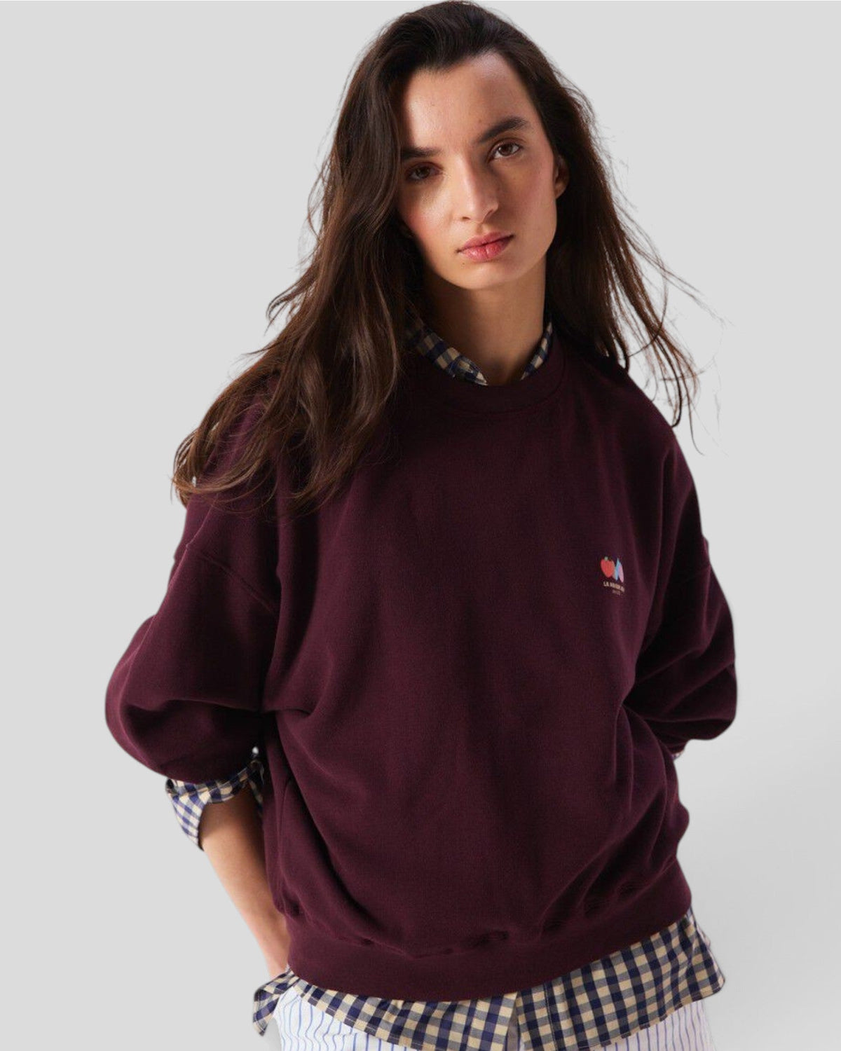 American Vintage || Atubay Sweat - Lie De Vin American Vintage