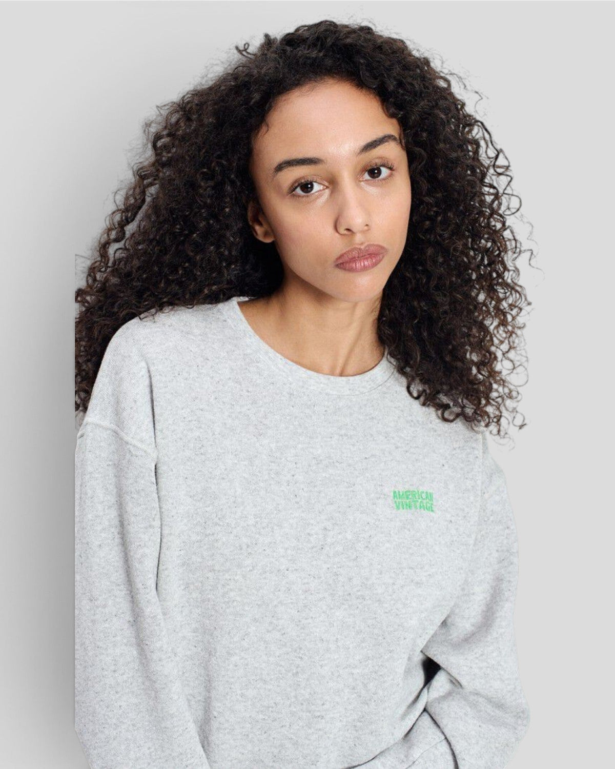 American Vintage || Evona Sweat - Gris Clair Chiné American Vintage
