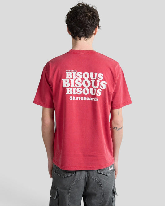 Bisous Bisous || T-shirt Grease Harvard - Red Bisous Skateboards