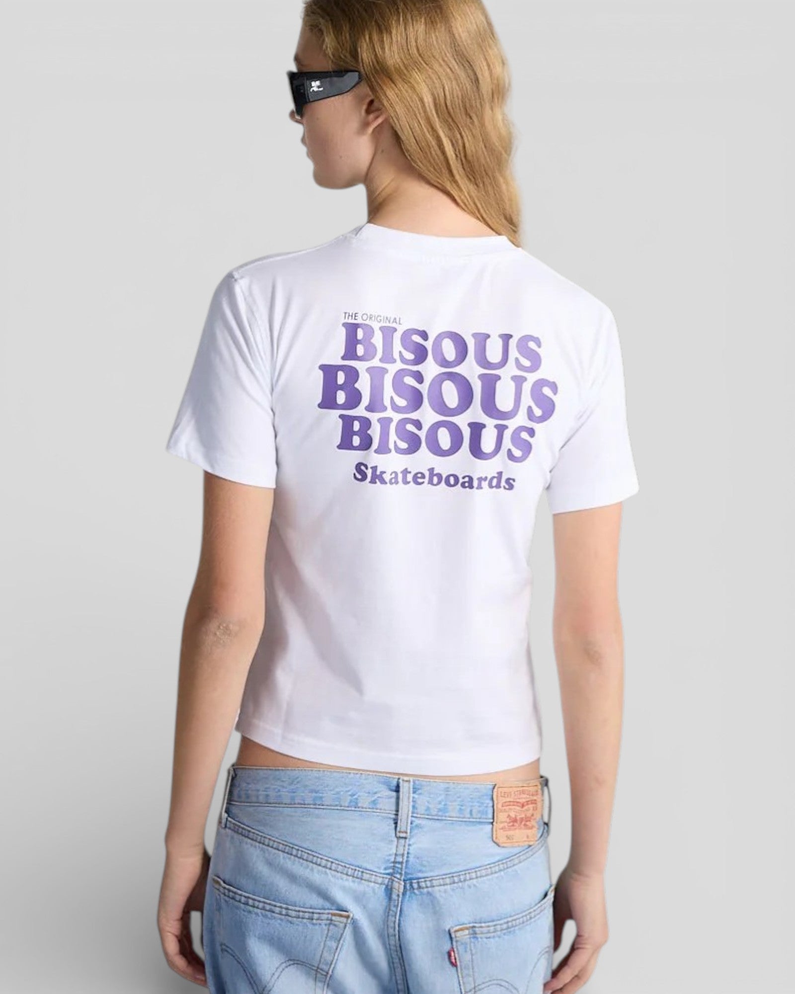 Bisous Skateboard || Grease T-Shirt - White Bisous Skateboards