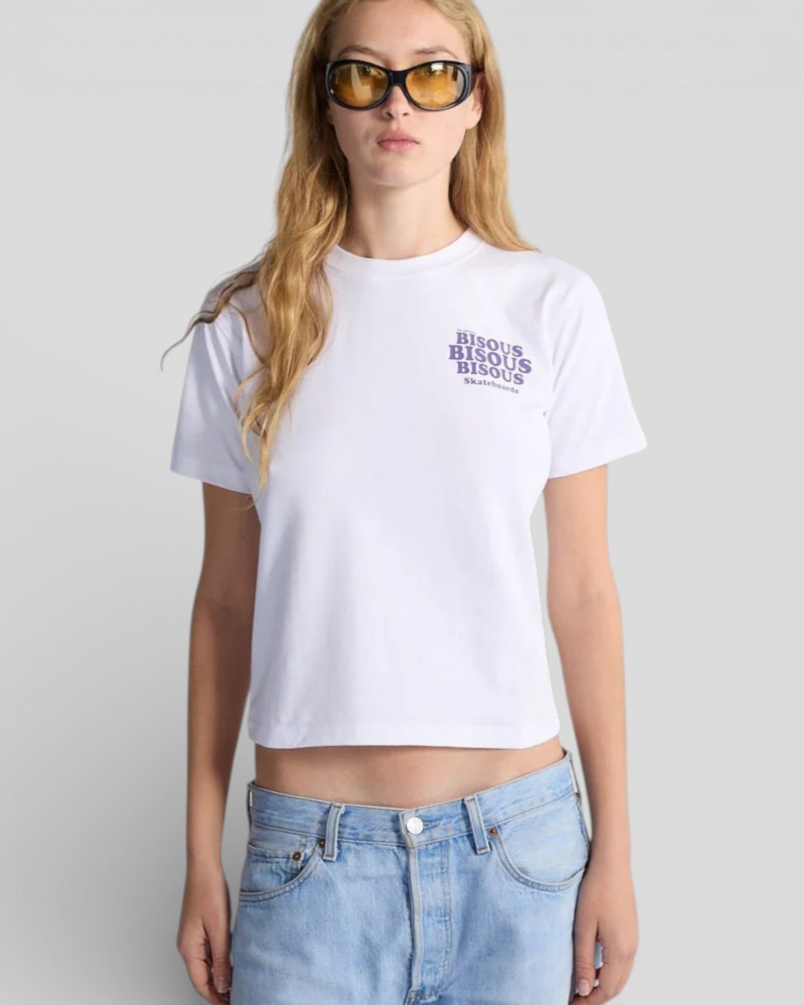 Bisous Skateboard || Grease T-Shirt - White Bisous Skateboards