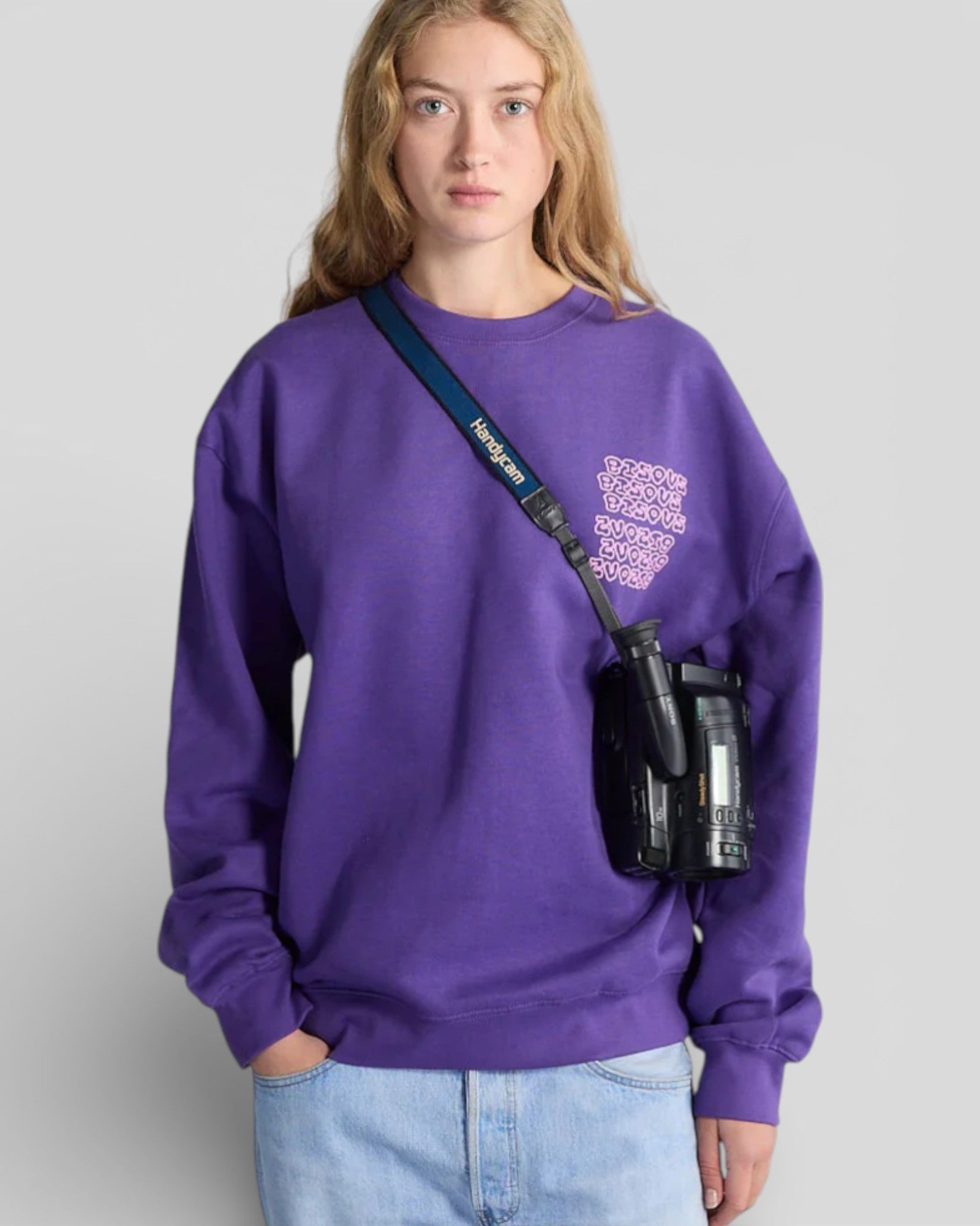 Bisous Skateboard || Slime Crewneck - Purple Bisous Skateboards