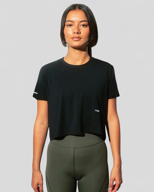 Circle || Crop Top Smooth Operator - Onyx Black Circle