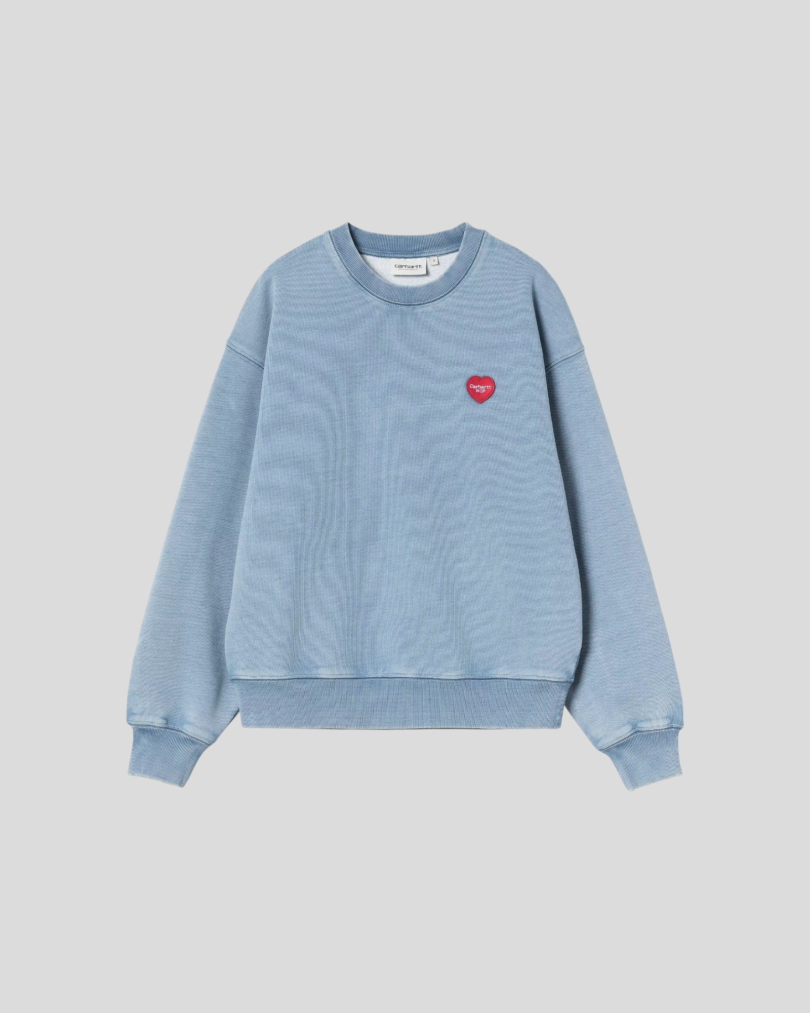 Carhartt || W' Ingo Sweat - Cotton Light Blue Garment Dyed Carhartt