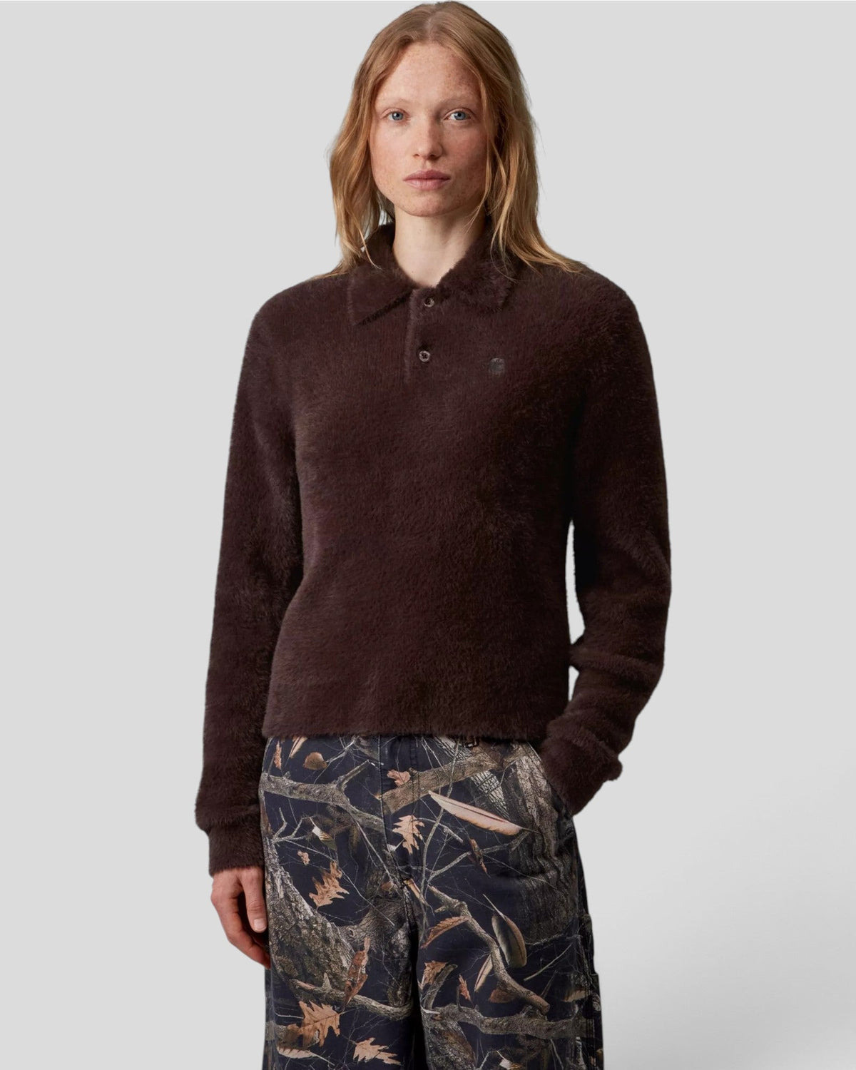 Carhartt || W' L/S Maine Polo Sweater - Palisander Carhartt