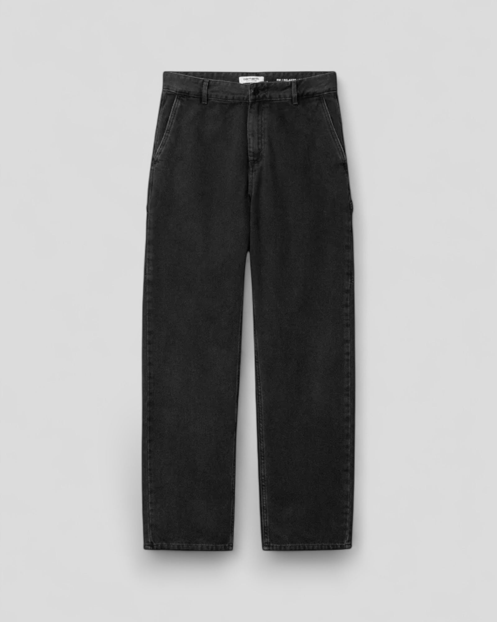 Carhartt || W' Pierce Pant Straight - Black Stone Washed Carhartt