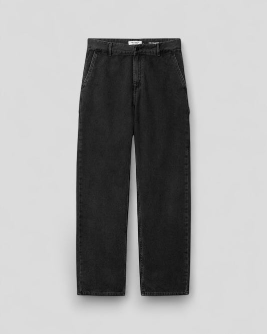 Carhartt || W' Pierce Pant Straight - Black Stone Washed Carhartt
