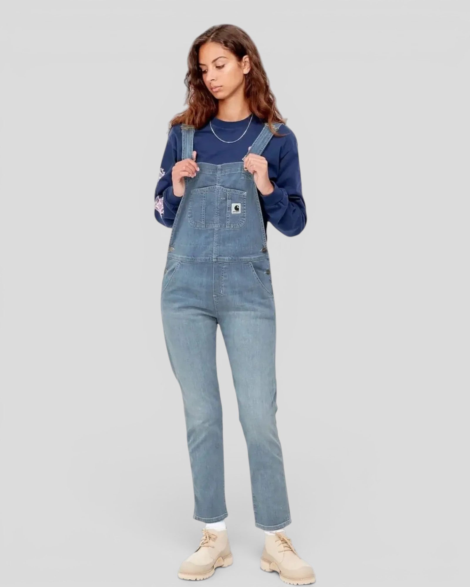 Carhartt || W' bib overall 99/1 - Blue Light Stone Washed Carhartt