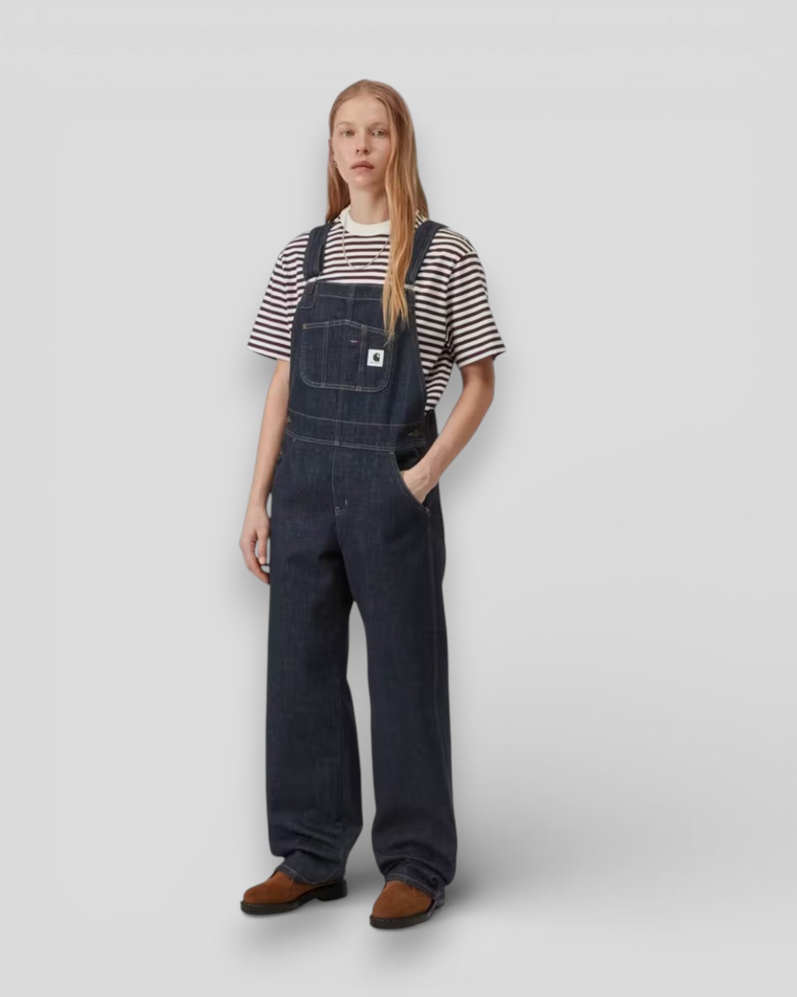 Carhartt || W'Bib Overall Straight - Blue Rinsed Carhartt