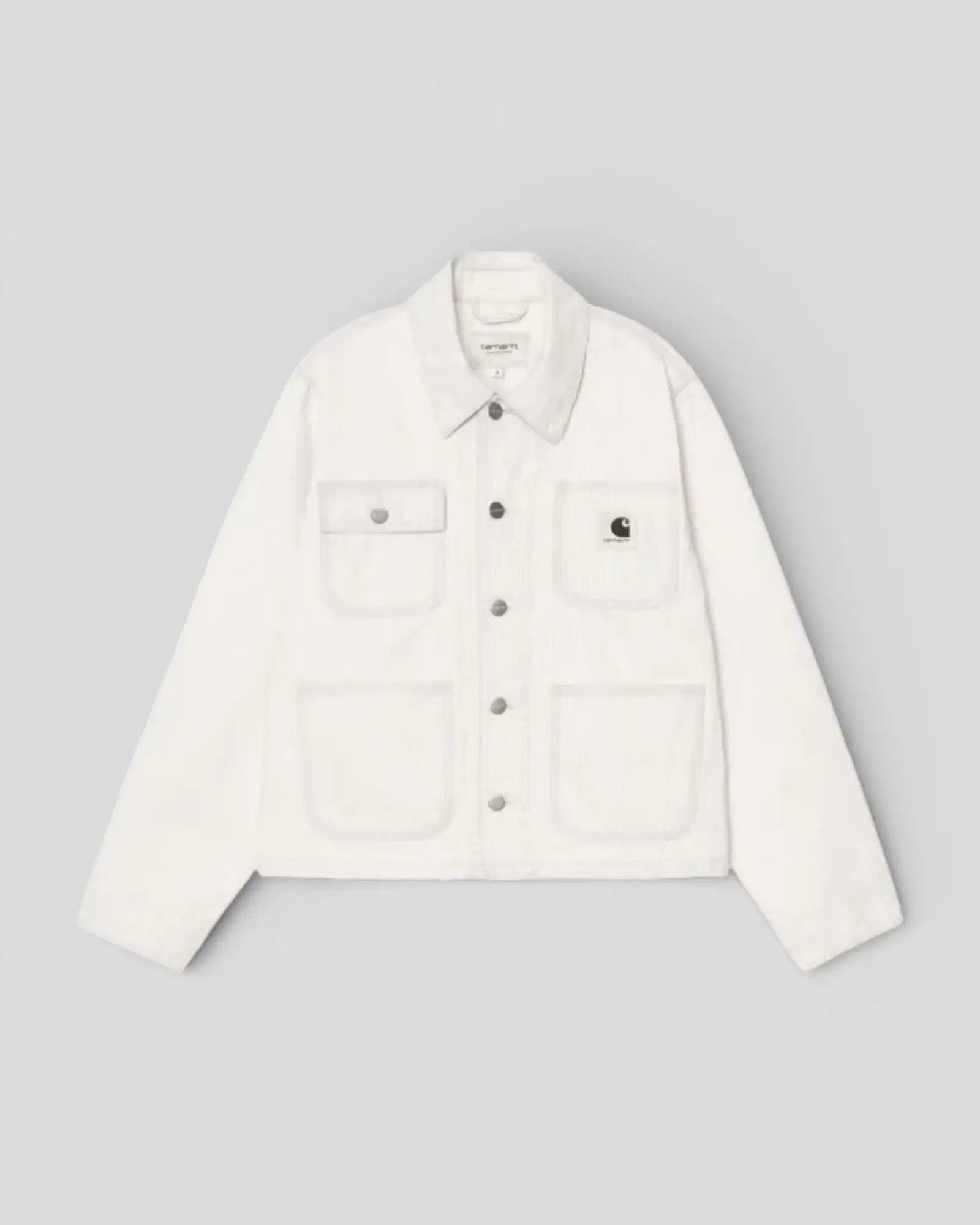 Carhartt || W' Mercer Chore Coat - Mercer Stripe, Graphite / Wax, Bleached Carhartt