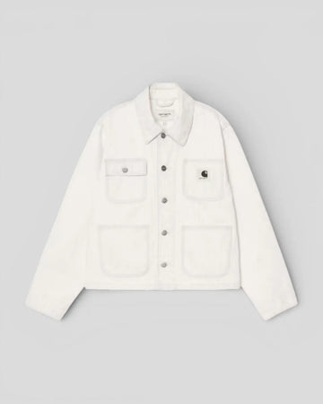 Carhartt || W' Mercer Chore Coat - Mercer Stripe, Graphite / Wax, Bleached Carhartt