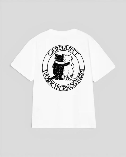 Carhartt || W S/S Hugging Cats T-Shirt - White Carhartt