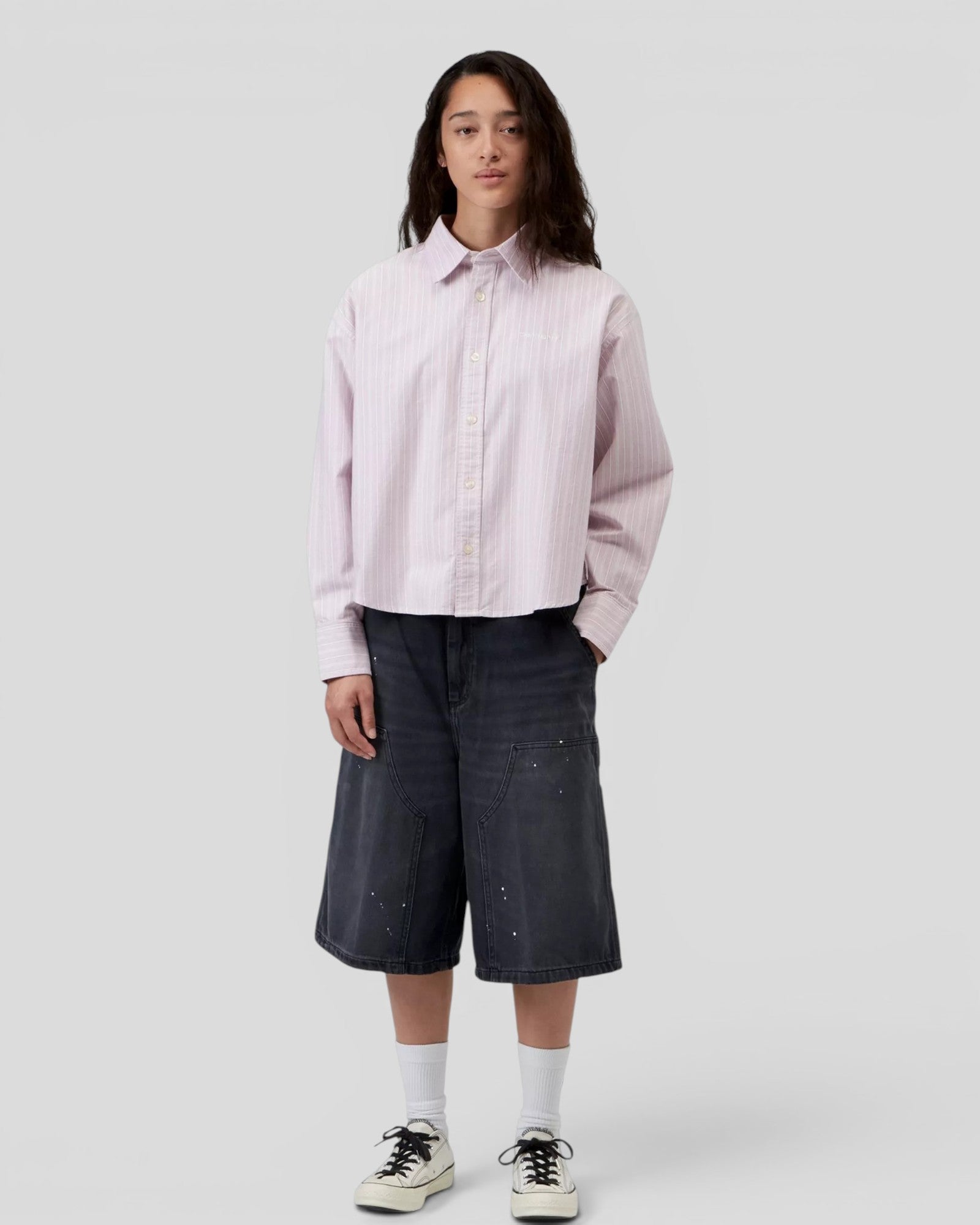 Carhartt || W' L/S Kanan Shirt - Stripe/ Hortensia Carhartt