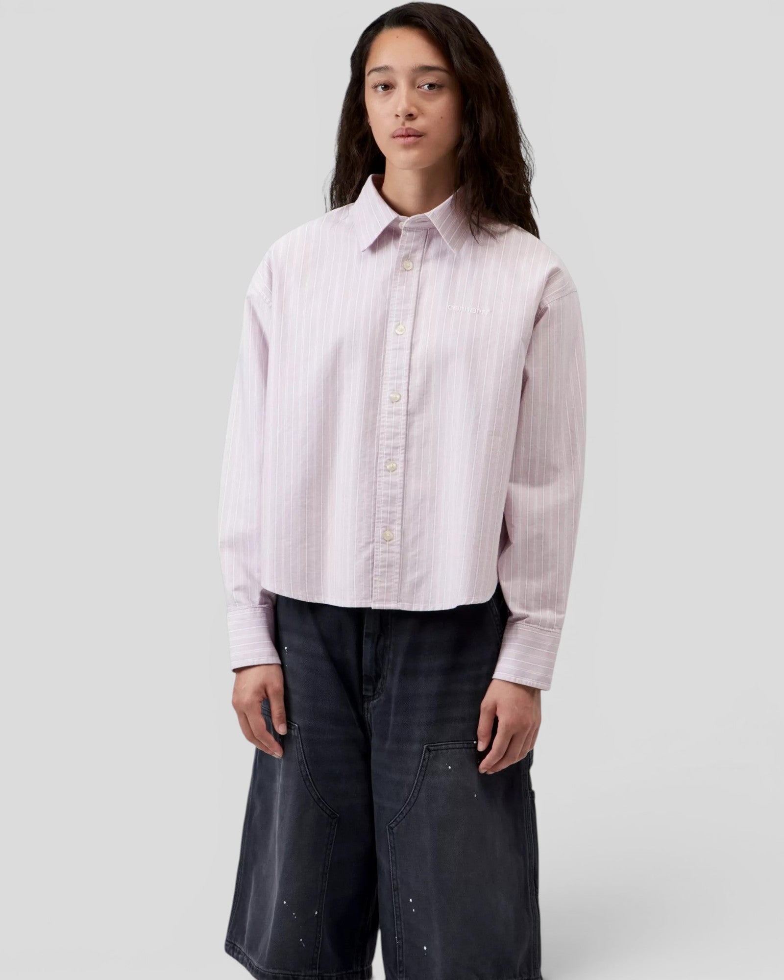Carhartt || W' L/S Kanan Shirt - Stripe/ Hortensia Carhartt