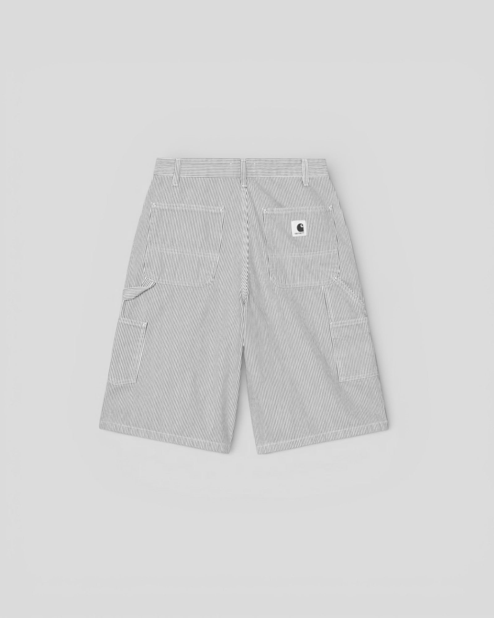 Carhartt || W' Mercer Single Knee Short - Mercer Stripe, Graphite / Wax, Stone washed Carhartt