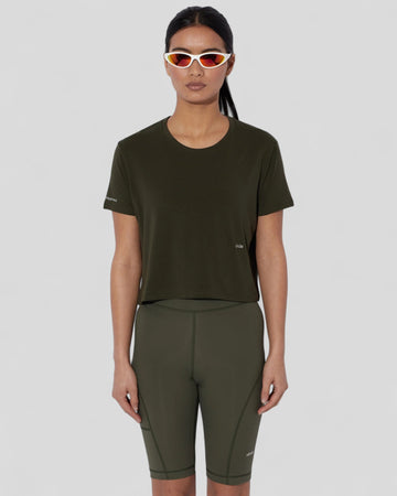 Circle || Crop Top Sport Smooth Operator - Moss Circle
