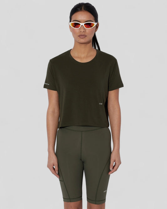 Circle || Crop Top Sport Smooth Operator - Moss Circle