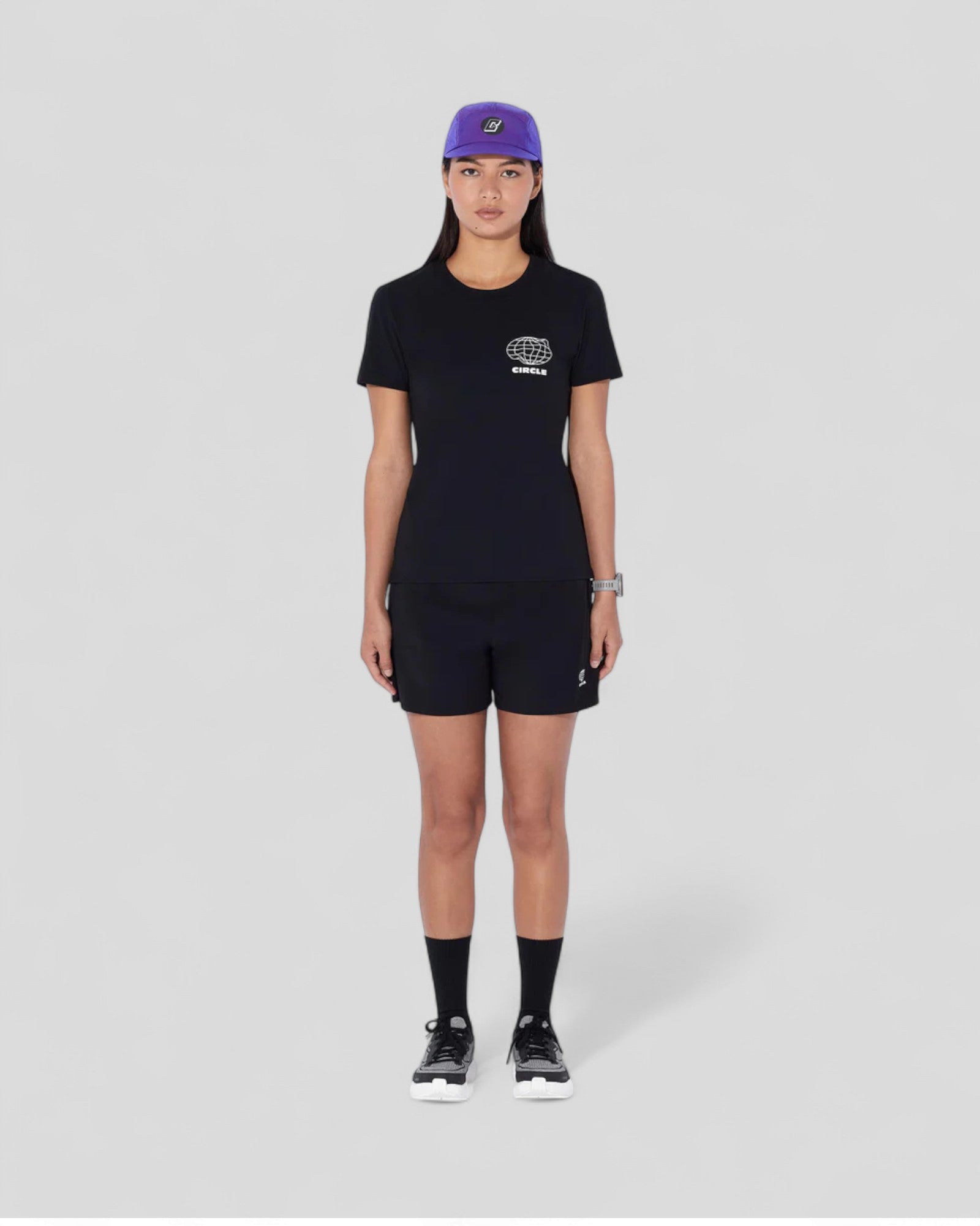 Circle || Athletic Run T-Shirt - Onyx Black Circle