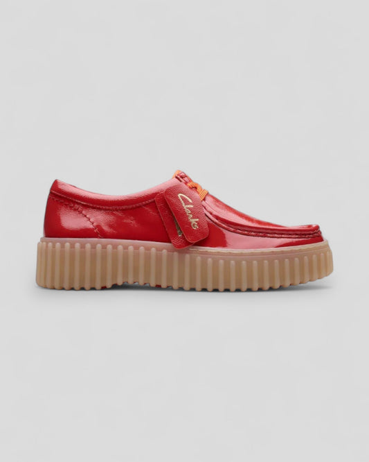 Clarks || Torhill Bee - Red Patent Clarks