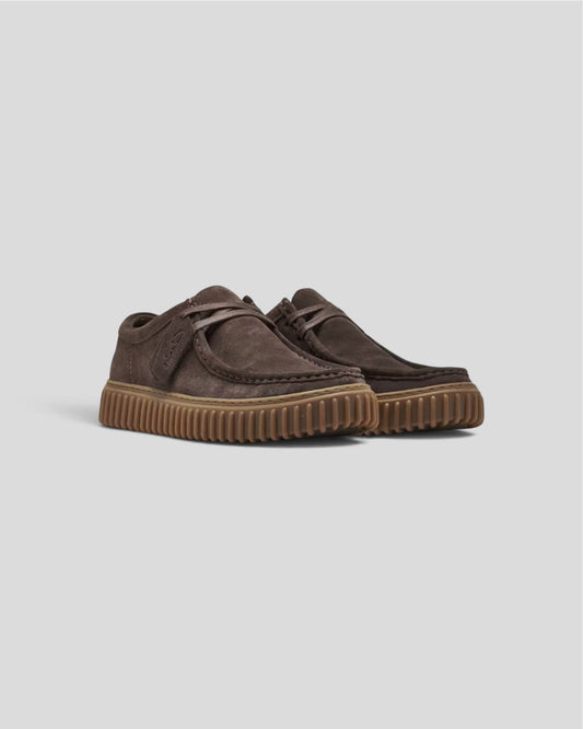 Clarks || Torhill Lo - Dark Brown Suede - Homme Clarks