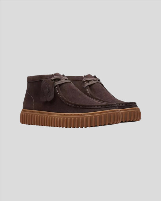 Clarks || Torhill Hi - Dark Brown Suede - M’ Clarks