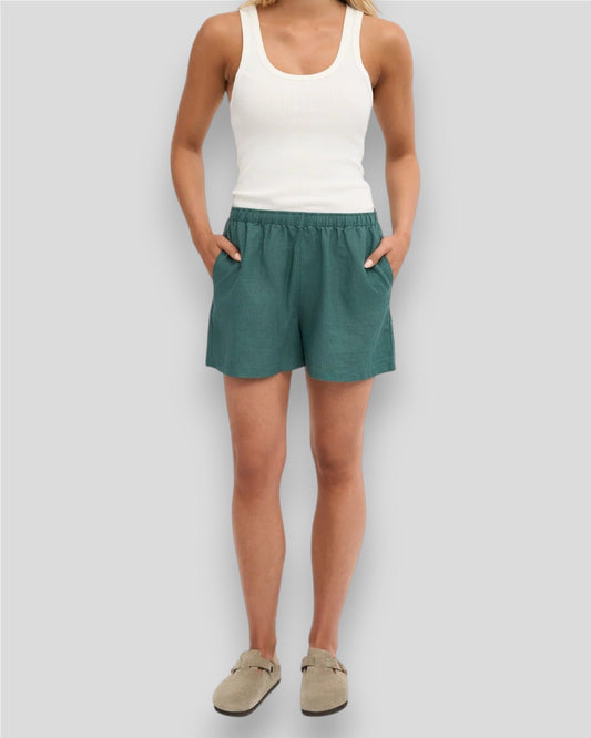 Colorful Standard || Linen Shorts - Ocean Green Colorful Standard