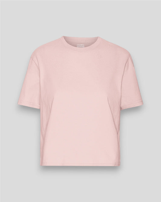 Colorful Standard || Organic Boxy Crop Tee - Faded Pink Colorful Standard
