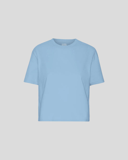 Colorful Standard || Organic Boxy Crop Tee - Seaside Blue Colorful Standard