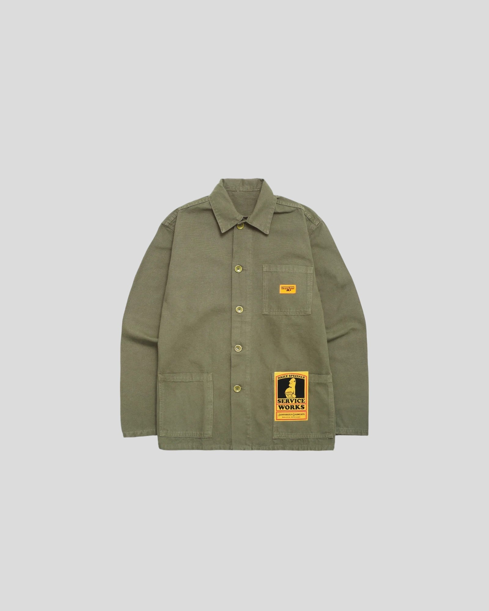 Service Works || Canvas Coverall Jacket  - Olive Service Works