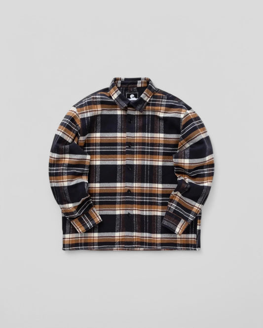 Edwin || Sebastian Shirt LS -Brown / Black Garment Edwin