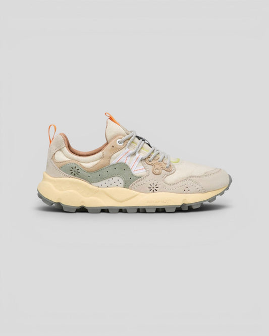 Flower Mountain || Yamano 3 Suede/Canvas - Off White/Sage - M' Flower Mountain
