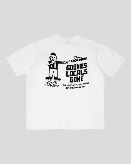 Goodies Sportive || Prime Pitch Locals Tee - White Goodies Sportive