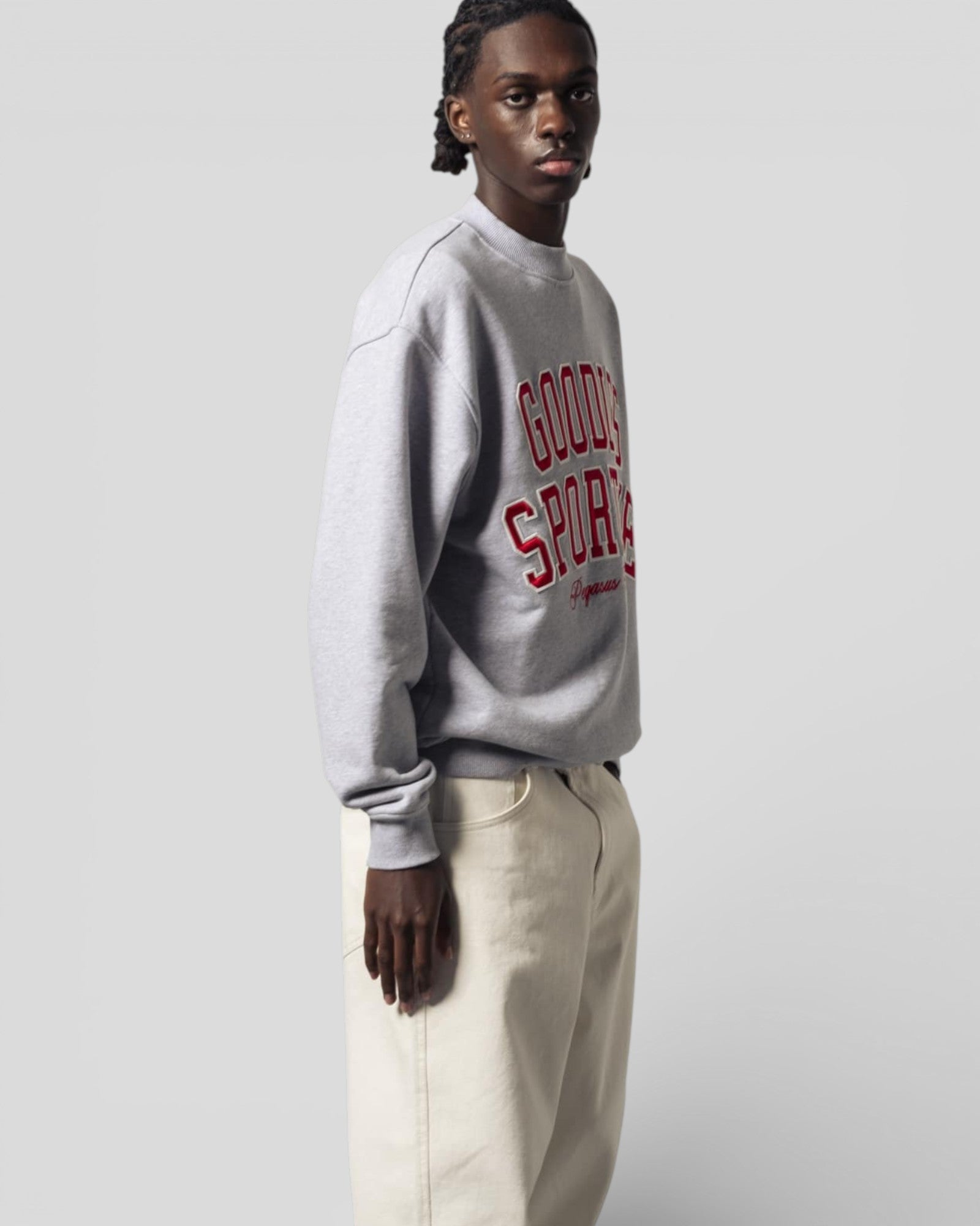 Goodies Sportive || Baseball Crewneck - Grey Goodies Sportive