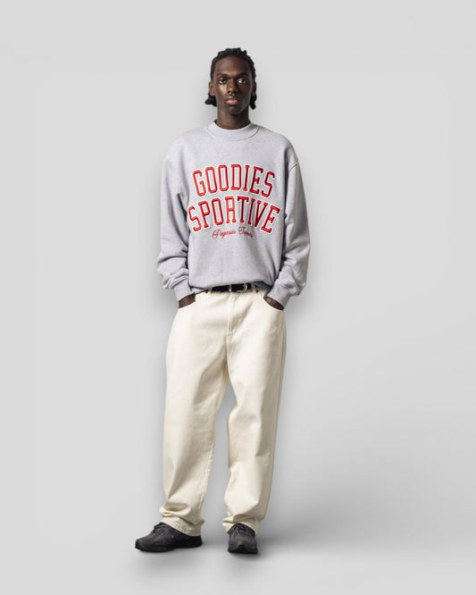 Goodies Sportive || Baseball Crewneck - Grey Goodies Sportive