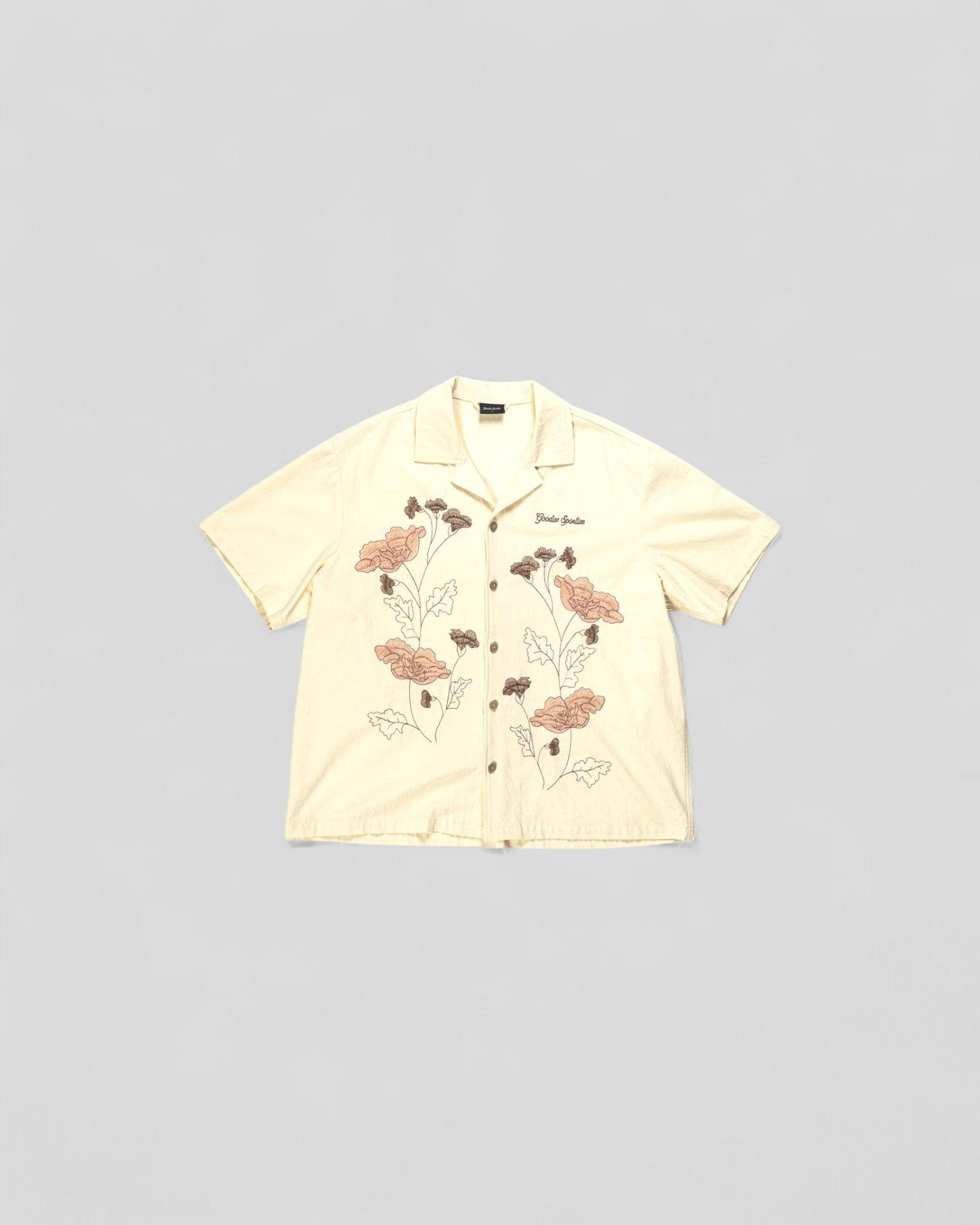 Goodies Sportive || Keep The Flowers Shirt - Ivory Goodies Sportive