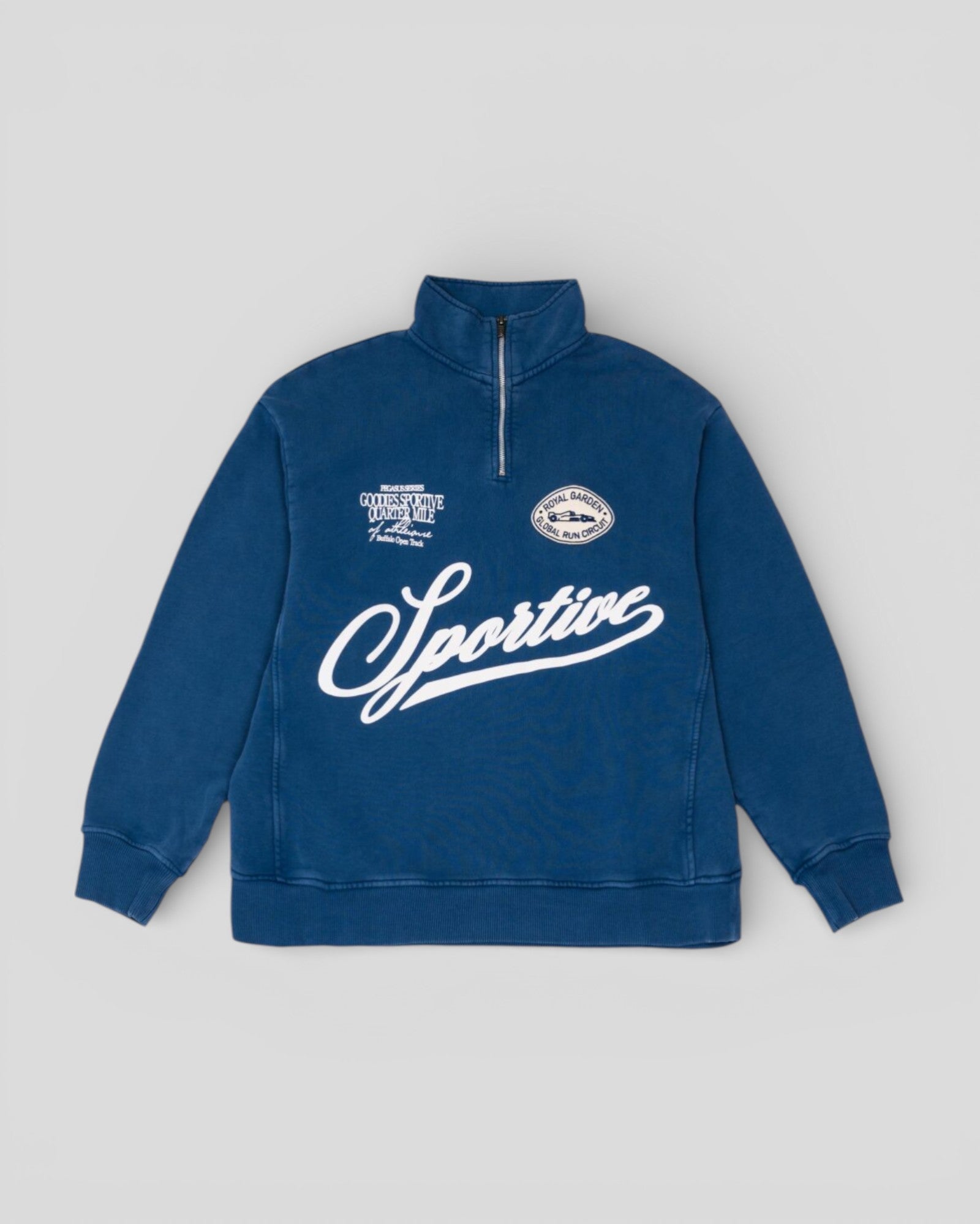 Goodies Sportive || Royal Garden Half Zipper - Blue Goodies Sportive