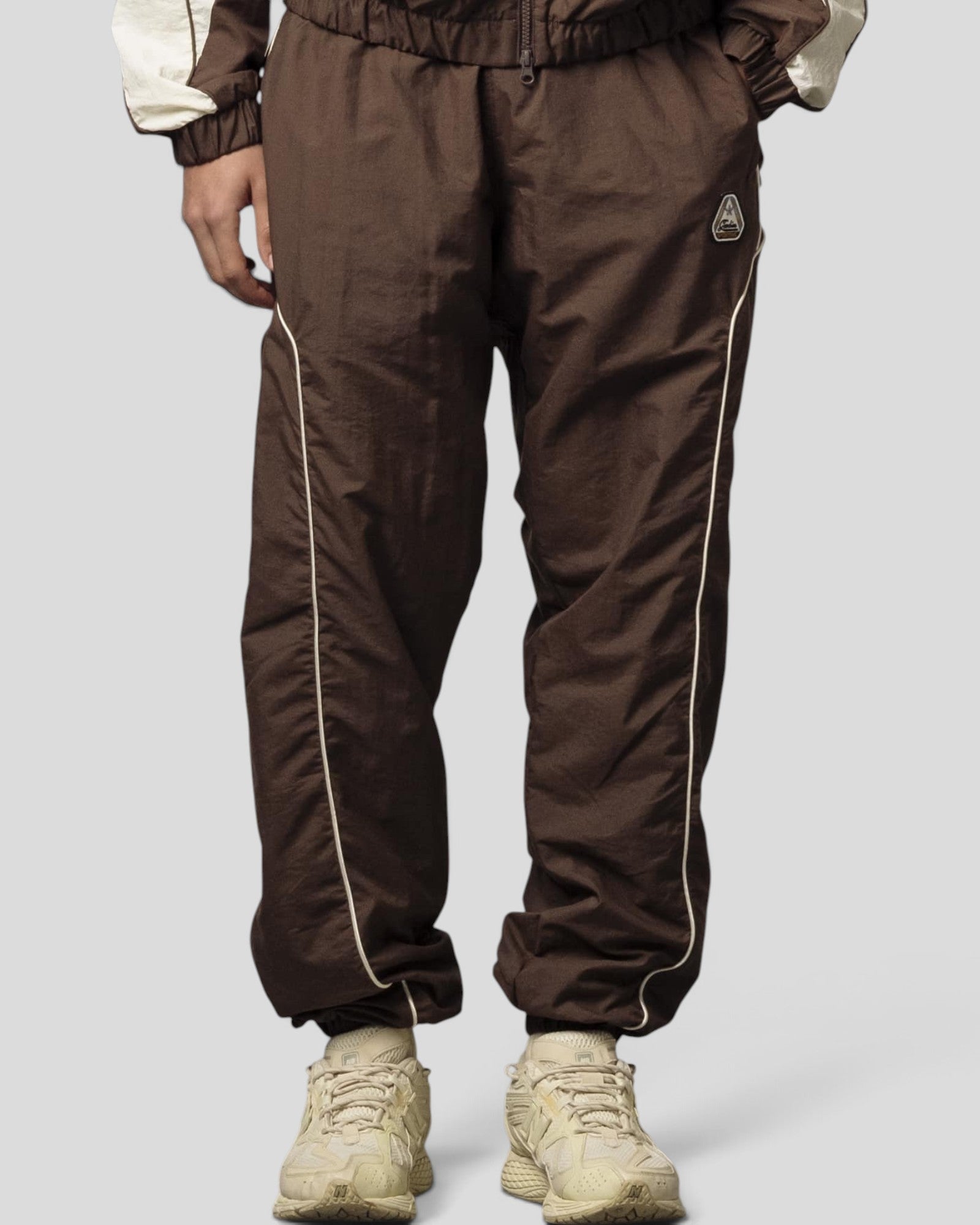 Goodies Sportive || New Patched Tracksuit Pants - Brown Atalante Lacan