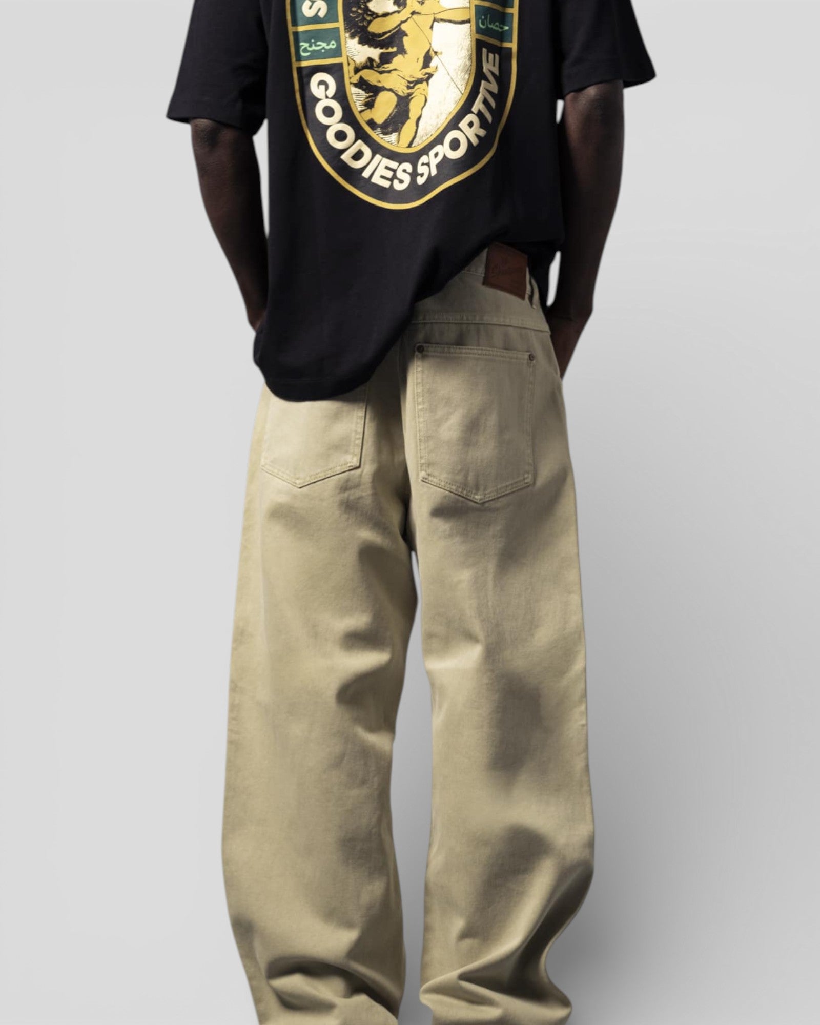 Goodies Sportive || Wide Leg Pants - Khaki Goodies Sportive