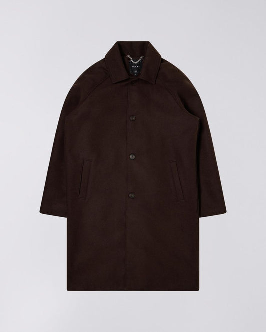 Edwin || Mac Wool Coat - Dark Brown Edwin