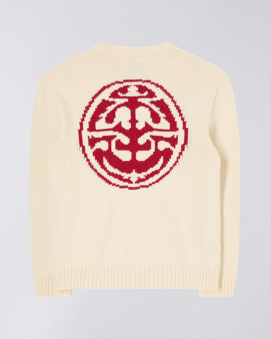 Edwin || Ellis Sweater Knit - Off White Garment Washed Edwin