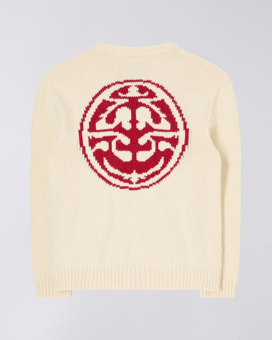 Edwin || Ellis Sweater Knit - Off White Garment Washed Edwin